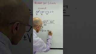 Resolver la ecuación cuadrática por fórmula general en un clic ProfeniniShorts [upl. by Doretta]