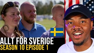 AMERICAN REACTS To Allt för Sverige Säsong 10 Ep 1  The Great Swedish Adventure [upl. by Ecadnak107]