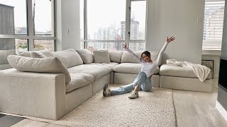 CLOUD COUCH DUPE REVIEW  interior design school [upl. by Laurinda]