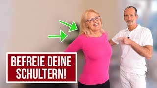 Befreie deine Schulterblätter mit dieser einfachen Übung 💪— Schulterschmerzen [upl. by Einafats965]