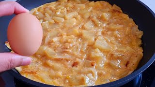 Omelette espagnole traditionnelle avec SEULEMENT 3 ingrédients  Vous allez adorer [upl. by Ladd]