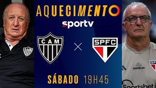 ATLÉTICOMG X SÃO PAULO  PRÉJOGO AQUECIMENTO AO VIVO COM IMAGENS  BRASILEIRÃO  live  sportv [upl. by Clarance]