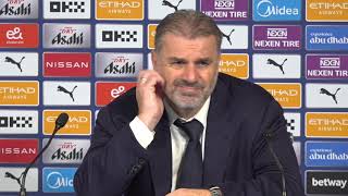 quotCREDIT TO THE LADS OUTSTANDINGquot PRESS CONFERENCE Ange Postecoglou Manchester City 04 Tottenham [upl. by Nniuq]