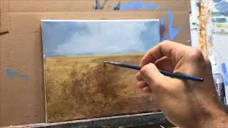 How to Paint Grass in Acrylics [upl. by Htieh887]