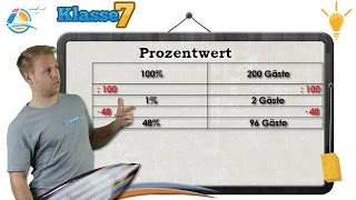 Prozentrechnung Prozentwert  Klasse 7 ★ Wissen [upl. by Anglo]