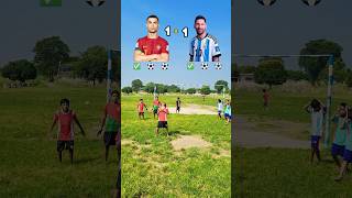 Team Ronaldo vs Team Messi CHALLENGE shorts football messi ronaldo youtubeshorts challenge yt [upl. by Redneval]