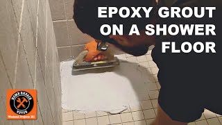 How to Use Epoxy Grout on a Tiled Shower Floor [upl. by Concepcion]