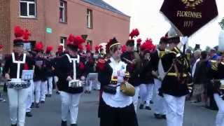 La fanfare de Florennes à Gerpinnes à la Ste Rolende 2015 [upl. by Almita]