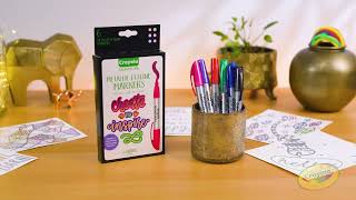 Crayola Metallic Outline Markers  Crayola Product Demo [upl. by Mckeon644]