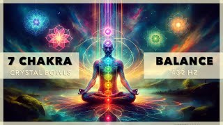 7 CHAKRA BALANCE ⎮ CRYSTAL BOWLS  432 Hz [upl. by Nnaul916]