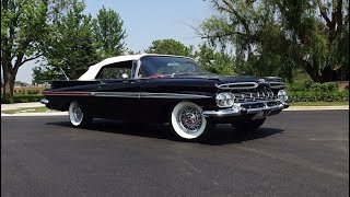 1959 Chevrolet Impala Convertible in Black amp 348 Engine Sound on My Car Story with Lou Costabile [upl. by Adlin]