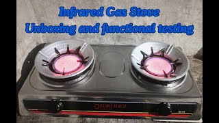 Euro Hauz Infrared Gas Stove Unboxing and Testing [upl. by Asyen]