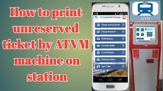 How to book Unreserved print ticket paper ticket by UTS app [upl. by Juback]