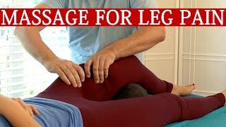 HD Leg Massage Tutorial Low Back Pain Advanced Techniques Relaxing Music Male Soft Voice [upl. by Ahsinhoj]