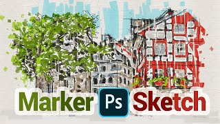 Marker Sketch Toolkit  Amsterdam  Photoshop Plugin Tutorial [upl. by Dellora]