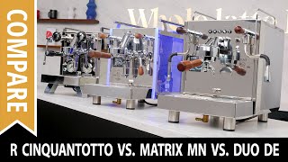 Compare Rocket R Cinquantotto Bezzera Matrix MN Bezzera Duo DE [upl. by Inihor]