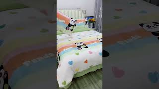 milkvelvetfourpiece setBed sheet plus fleece bed sheet quilt coverpopularheatkeepingMilk [upl. by Ahtelat]