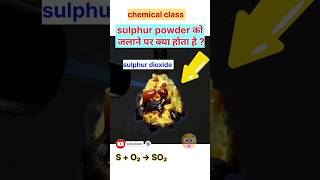 what happened when sulphur powder burn in airsulphur powderchemicalclassexperiment shorts [upl. by Melicent]