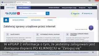 3 Wylogowanie z ePUAP 2 po rejestracji lub po podpisaniu dokumentów w LSI2014 film instruktażowy [upl. by Juli]