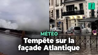 Les images de la côte Atlantique les pieds dans l’eau après le passage de la tempête Céline [upl. by Eak]