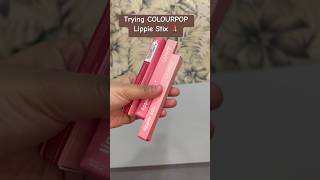 Trying COLOURPOP LIPPIE STIX  Dream Date  Hike House  Cherry Bomb harshadutta makeup colourpop [upl. by Salli]