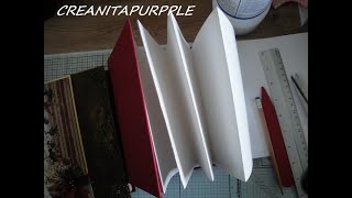 TUTO STRUCTURE ALBUM DEPLIANT POUR BOITE LIVRE quotACTIONquotscrapbooking [upl. by Mcclees]