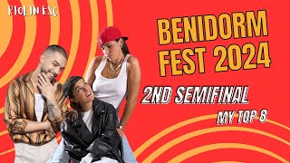 Benidorm Fest 2024 2nd Semifinal  My Top 8  PIOLIN ESC [upl. by Romaine772]