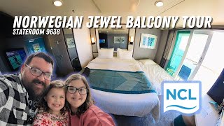 Norwegian Jewel Balcony Stateroom 9638 Tour [upl. by Glogau]