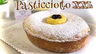 PASTICCIOTTO XXL CREMA E AMARENA facile e goloso TART WITH CUSTARD AND BLACK CHERRY [upl. by Swerdna]