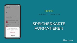 Speicherkarte formatieren  Oppo Android 12  ColorOS 12 [upl. by Tonye]