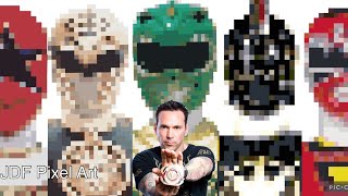 Tommy Oliver Pixel Art All 5 Rangers [upl. by Naitsabes]