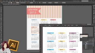 Tutorial illustrator Editar y personalizar un calendario [upl. by Baxy]