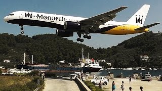 Monarch 757 6 Low Landings amp TakeoffsExtreme JetblastsSkiathos Second St MaartenPlane Spotting [upl. by Mlehliw]