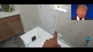 Bathroom Remodel  Frameless Shower Door [upl. by Anairdna427]