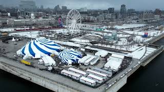 Vieux port de Montréal en Hivers  Vue du ciel [upl. by Katleen]