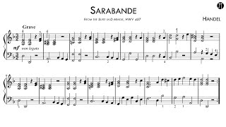 George Frideric Handel  Sarabande ScoreVideo [upl. by Eurydice647]