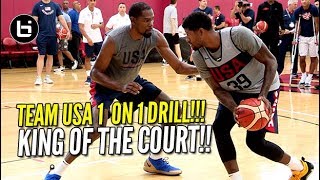 USA BASKETBALL CRAZY 1 ON 1 DRILL Kevin Durant vs Paul George amp More [upl. by Akimert179]