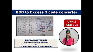 U2L26  BCD to Excess3 code converter  BCD to Excess 3 Code Conversion  BCD to Excess3 [upl. by Ayik218]