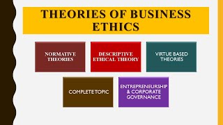 THEORIES OF BUSINESS ETHICS [upl. by Lagiba905]