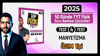 TYT Fizik Soru Bankası Çözümleri Test 4  Manyetizma [upl. by Ahsenre]