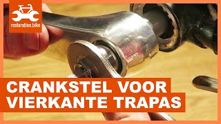 Crankstel voor vierkante trapas installeren [upl. by Merl]