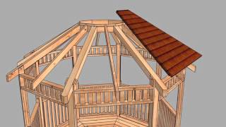 Gazebo 10ft Octagon Assembly Sequence from Outdoor Living Today 2016 [upl. by Ocirnor680]