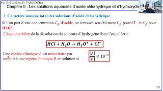 CHIMIE Terminale DChapitre 2Les solutions aqueuses d’acide chlorhydrique et d’hydroxyde de sodium [upl. by Quennie]