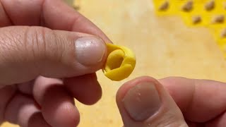 Tortellini in Slow Motion  How to make clousure of Tortellini Bolognese Pasta [upl. by Llebpmac220]