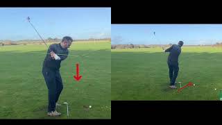 A drill to help you stop coming over the top Alignment stick drill [upl. by Cirri]