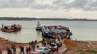 Tempo que a balsa demora para atravessar o rio Tapajos [upl. by Elleirol]