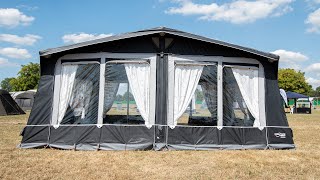 An Introduction To The Camptech Hampton DL All Season Air Awning  Coming for the 2023 Season [upl. by Ycart]