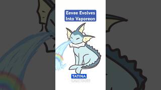 Pokemon  Eevee Evolves Into Vaporeon Pokemon Short [upl. by Nongim]