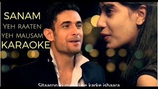 yeh raaten yeh mausam  sanam  karaoke  karaoke with lyrics  simran sehgal [upl. by Charpentier]