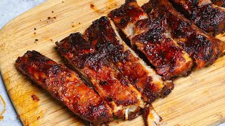 Air Fryer Ribs How to Cook Baby Back Ribs in Air Fryer in 30 minutes [upl. by Alfonse]